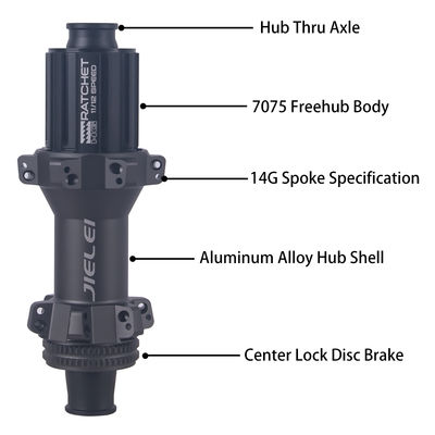JIELEI 36T Straight-Pull 24-Hole Lightweight Road Bike Hub Aluminum Alloy Center Lock with HG/XDR Supports Road Bike Wheel