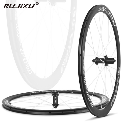 700C Yellow Logo Road Bike Wheelset 144Rings Disc Brake Six-Claw Knife Ring Wind-Breaking Flat Spokes Aluminum Alloy 700C