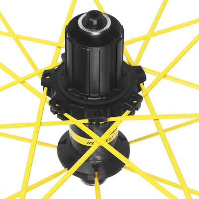 700C Yellow Logo Road Bike Wheelset 144Rings Disc Brake Six-Claw Knife Ring Wind-Breaking Flat Spokes Aluminum Alloy 700C