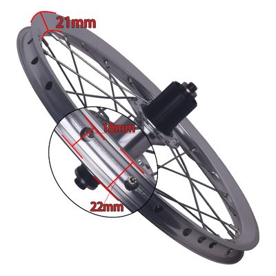 RUJIXU 18-Inch Silver Black Folding Bicycle Wheel Set 349 305 Disc Brakes 120 Rings Hub Aluminum Alloy Wheelsets
