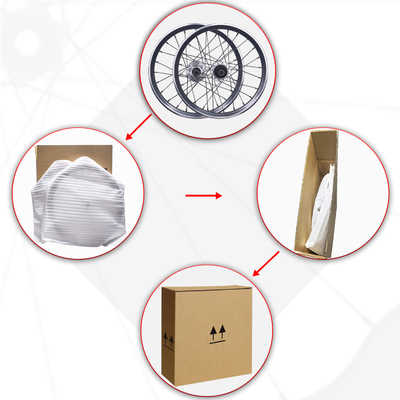RUJIXU 18-Inch Silver Black Folding Bicycle Wheel Set 349 305 Disc Brakes 120 Rings Hub Aluminum Alloy Wheelsets