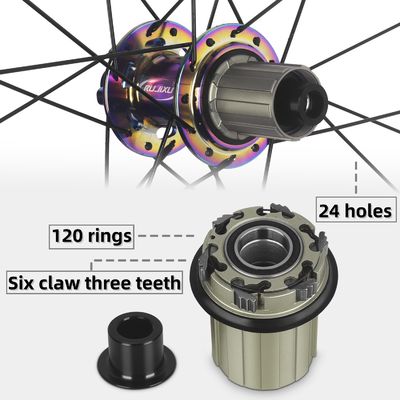 RUJIXU High Quality 700C 35mm Road Bike Wheelset Disc Brake Circular Spokes Clincher Aluminum Alloy Bicycle Wheel