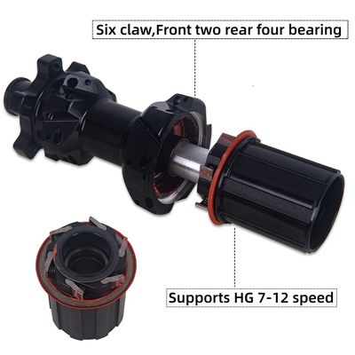RUJIXU Mountain Bicycle 26/27.5/29inch Disc Brake WheelSet 24 Holes 6 Claw Hub Durable Aluminum Alloy Clincher/Tubular Tire