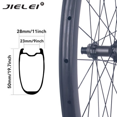 JIELEI 700c Carbon Bike Wheels 50mm 28mm Width Clincher Wheel Bicycle Rim Brake Cycling Wheels Bicycle Wheelset