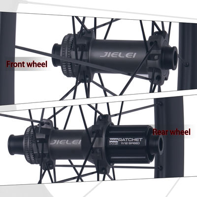 JIELEI 700c Carbon Bike Wheels with 28mm Width Clincher Rim Brake Bicycle Wheelset