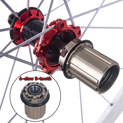 RUJIXU 700C Road Bike Wheelset Aluminum Alloy with 50mm Height Disc Brake Carbon Fiber Hub Clincher High Quality Bicycle Wheel