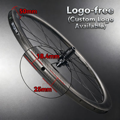700C 50mm Carbon Fiber V Brake Wheelset with 6-Pawl Hub and Quick Release
