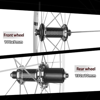 JIELEI 700C Silver Road V-Brake Wheelset 30mm Height Straight Pull Flat Spoke Carbon Fibre Tube Aluminum Alloy Bicycle Wheel