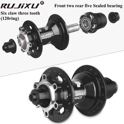 RUJIXU PRO 36H Mountain Bike Hub 120Ring Five Peiling Six-Claw Aluminum Alloy Hub
