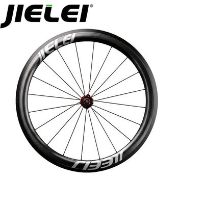 JIELEI 700c Carbon Bike Wheels with 28mm Width Clincher Rim Brake Bicycle Wheelset