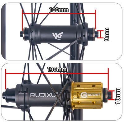 High-Profile 50mm Depth Carbon Fiber V Brake Wheelset with Customizable Decal for Road Bikes