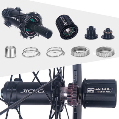 JIELEI 700C Road Bike Wheelset with 40/50mm Height Aluminum Alloy Rim Clincher Tubeless Tire and EN14781 Certified V Brake Wheelset