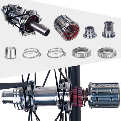 Silver 50mm Height Road Bike Wheelset with High Pressure Rim Tape and V Brake