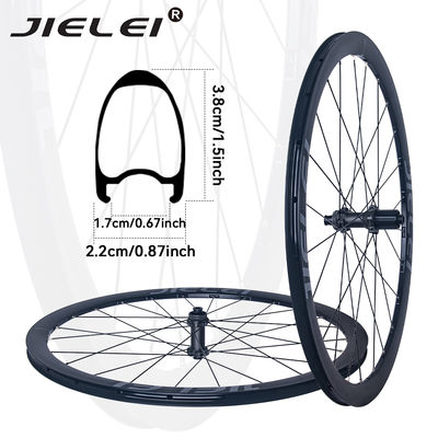 700C Road Bike Wheelset with 38mm Height Aluminum Alloy Rim and 24H Spoke Holes for HG 8-12 Speed Compatibility