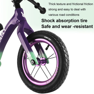 12-Inch Carbon Fiber Frame Balance Bike for Kids with Adjustable Saddle