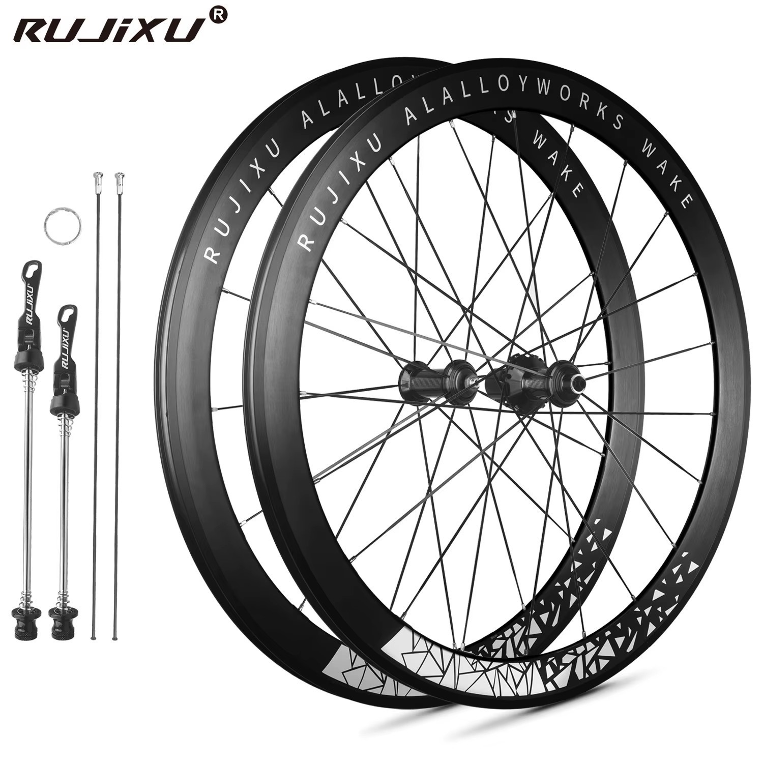 Six Claw V Brake Wheelset Aluminum Alloy Rim Carbon Fiber HUB Road ...