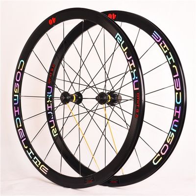 Bom preço. Rodas de bicicleta 1880G Ultra Light 700C com logotipo refletivo colorido para freio V para bicicleta de estrada Bicicleta aplicável on-line