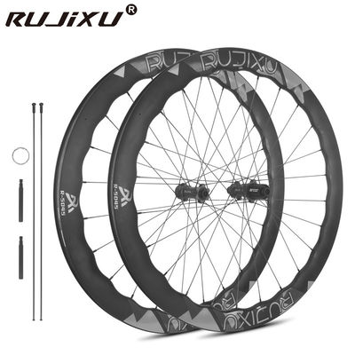 Prezzo buono Set di ruote per freno a disco in carbonio leggero, forma a onda, per bici da strada, con meccanismo a cricchetto da 54T in linea