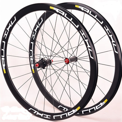 Goede prijs 20 / 24 gaats spaakgaten 40mm carbon wielset Eenvoudige installatie Duurzaam online