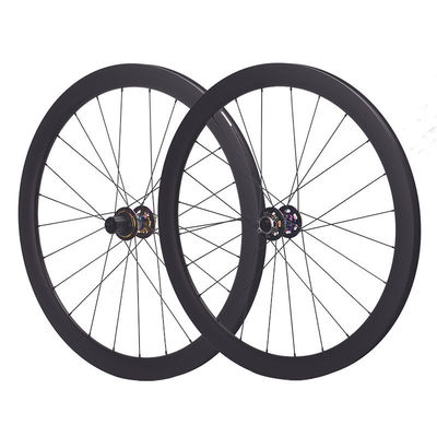Καλή τιμή 700C RUJIXU Carbon Fiber 46MM Rim Five Perrin Disc Brake 24H Super Loud HUB Road Disc Brake Wheel Set για τα ποδήλατα του δρόμου σε απευθείας σύνδεση