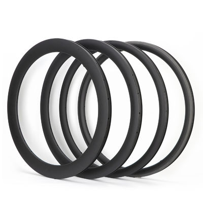 Bon prix Jantes de vélo en fibre de carbone de 38 mm pour cadre, 700c, avec 24 trous de rayons et anneaux de frein à disque en ligne