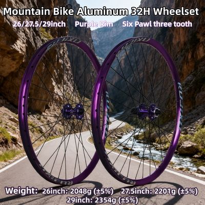 Prezzo buono Set di ruote per mountain bike in lega di alluminio 6061 con mozzo in lega di alluminio 7075 e mozzo a sei cricchetti e tre denti in linea