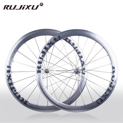 قیمت خوب 50mm ارتفاع آلومینیوم آلیاژ جاده دوچرخه چرخ مجموعه با نقره تایر کلینچر و 36T هاب Ratchet آنلاین