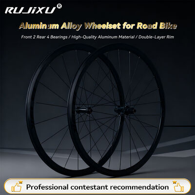 Giá tốt. JIELEI 700C xe đạp đường bộ Wheelset với phía trước 2 vòng bi phía sau 4 vòng bi và lốp Silver Clincher trực tuyến