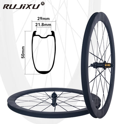 Bom preço. 50mm Frame Height Carbon Fiber Wheelset com 36T Ratchet Hub e Carbon Fiber Spokes para Road Bike on-line