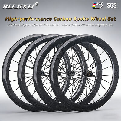 Harga yang bagus Roda Sepeda dengan Rem Cakram Serat Karbon T800 dengan Hub Ratchet 36T dan Tinggi Bingkai 50/60mm untuk Sepeda Balap on line