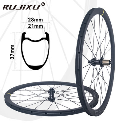 Buen precio 700C Lightweight Road Bike Wheelset con T800 Fibra de Carbono 37mm de profundidad y 6 garras 3 dentaduras en línea