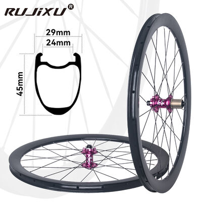 Dobra cena. Zestaw kół do roweru szosowego z aluminium 45mm wysokości, hamulca tarczowego, z uszczelnianym piastą 24h i gotowością do systemu bezdętkowego, koła rowerowe 700c w Internecie